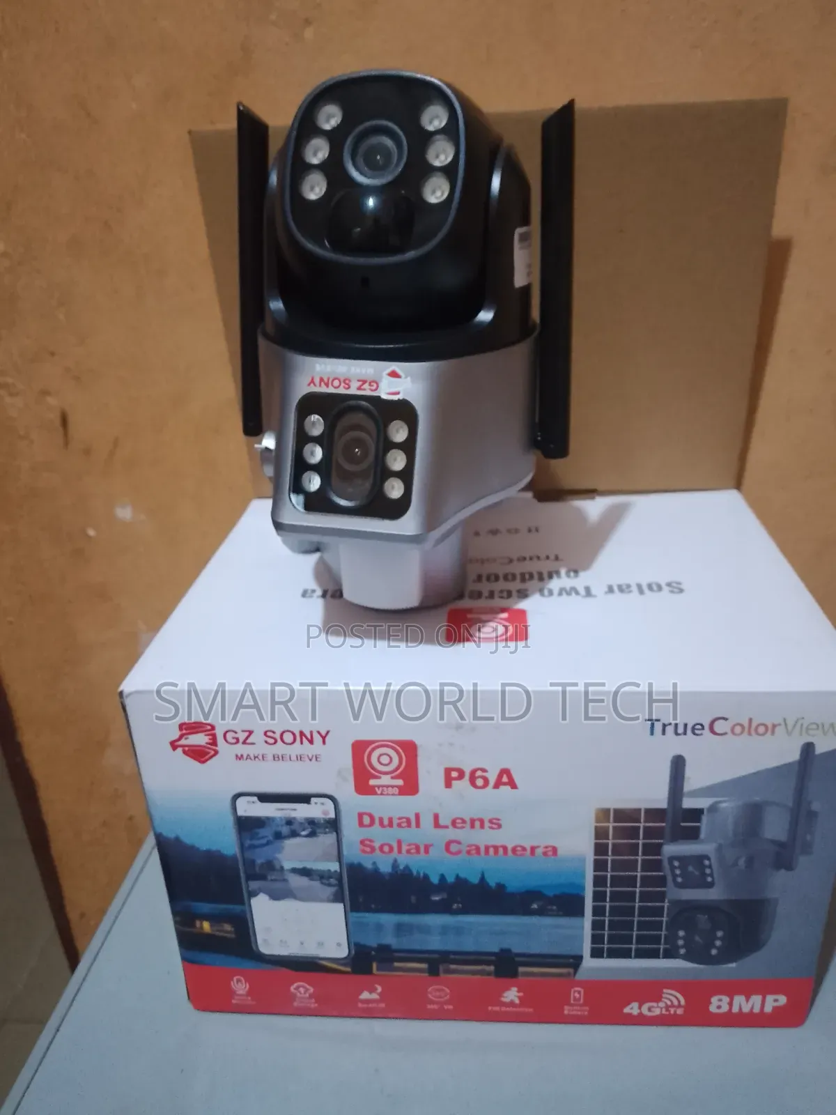 Dual Lens PTZ Solar CCTV Camera 4g Enable