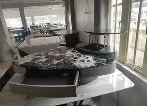 Marble Center Table With Adjustable Top