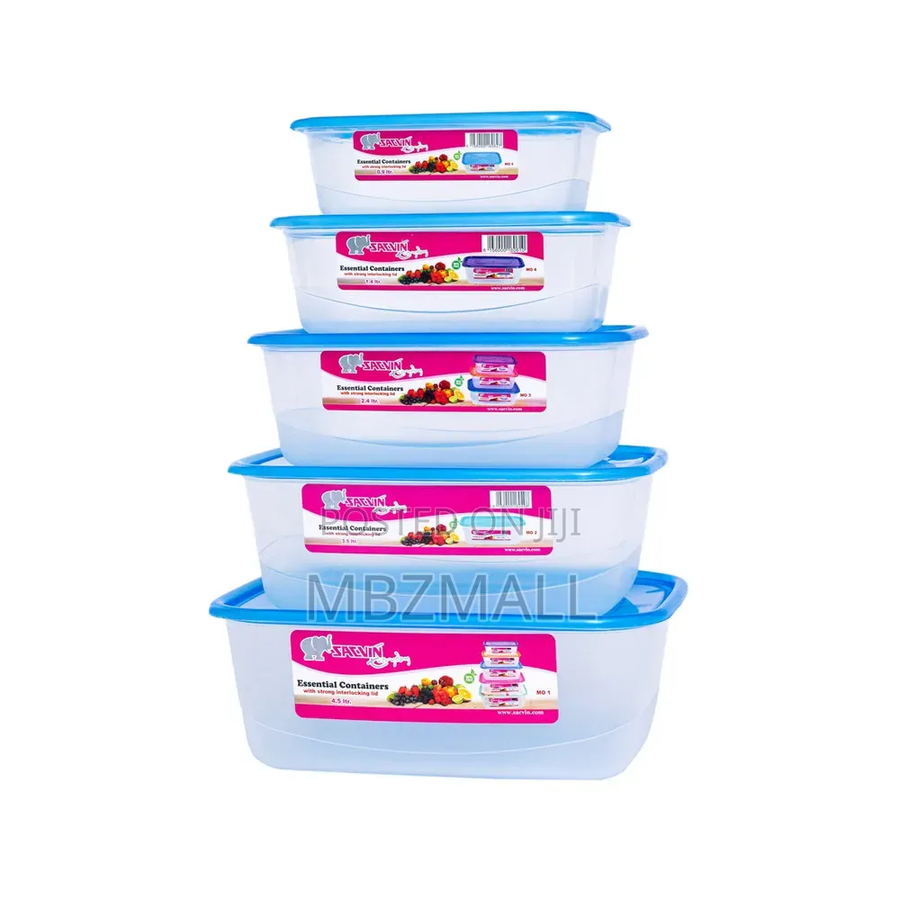 5 in 1 Transparent Essential Container