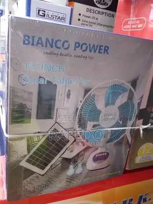 Bianco Power 12 Inches Solar Table Fan
