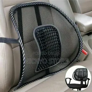 Car Back Support With Massage Beads (Ergonomic Lumbar Support Cushion)