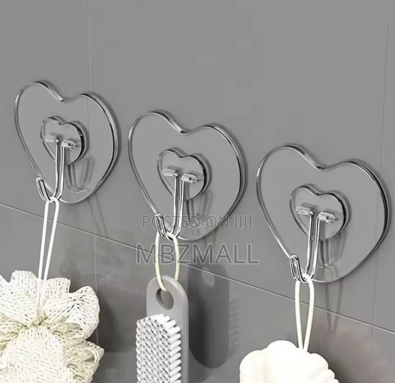 5pcs Heart Transparent Walk Hook ₦