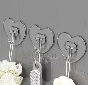 5pcs Heart Transparent Walk Hook ₦