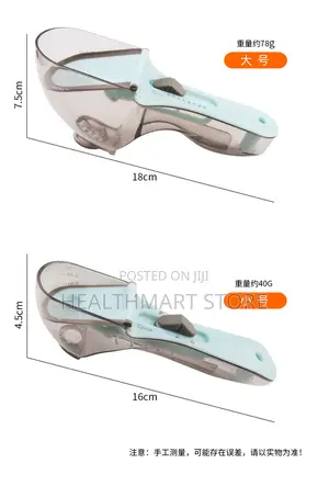 Plastic Adjustable Measuring Cup and Spoon