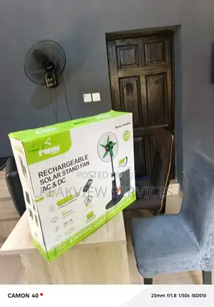 18 Inch Iwin Rechargeable Fan With Solar Support Iw-8918