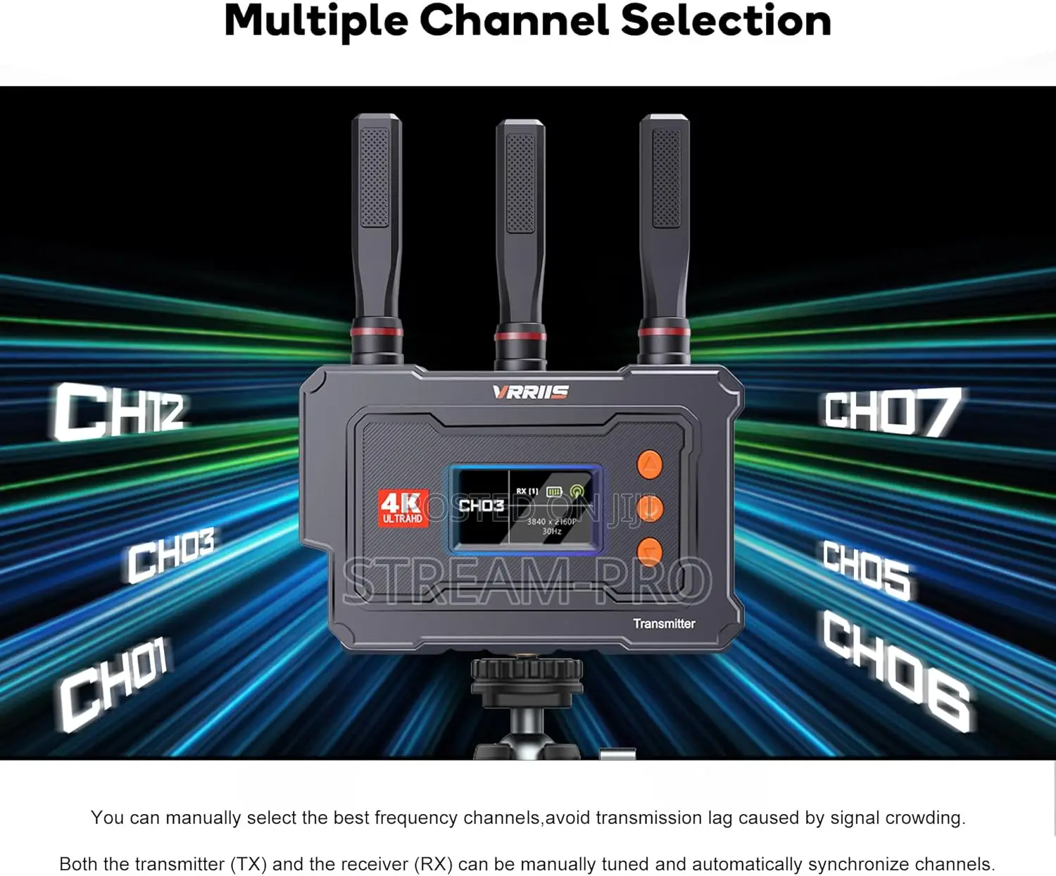 Wireless Hdmi Transmitter and Receiver,20-Channeladjustable,1500ft
