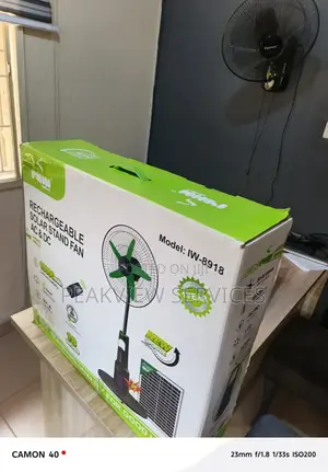 Solar Ready Iwin 18” Standing Fan Model Iw-8918