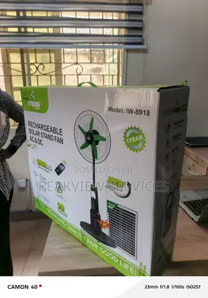 Iwin Iw-8918 18” Solar Battery Stand Fan