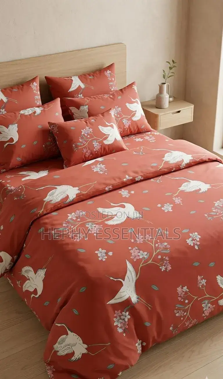 Silky Flower Material Bedding Set