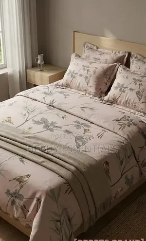 Silky Flower Material Bedding Set