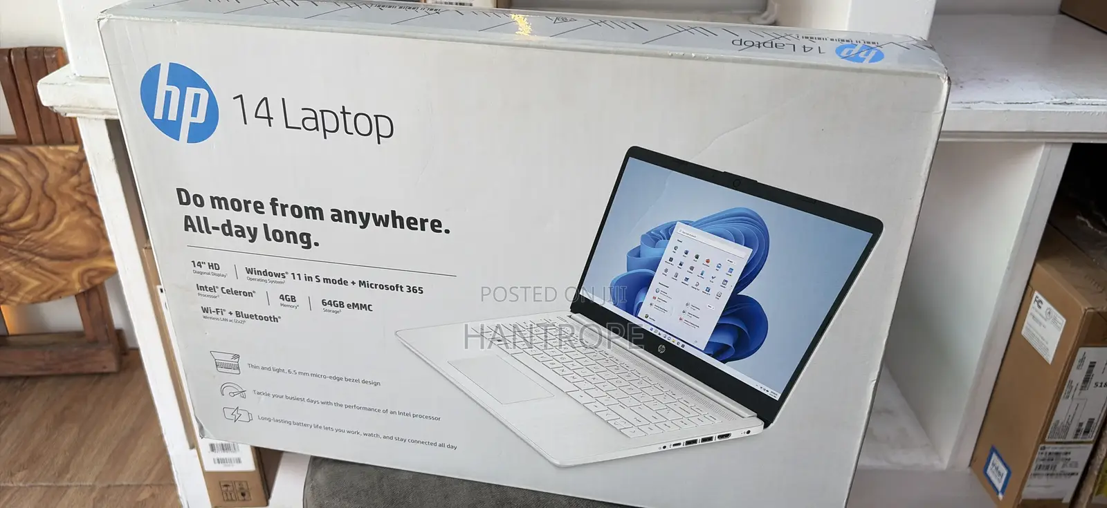 New Laptop HP 14-ep0063 4GB Intel Celeron SSD 640GB