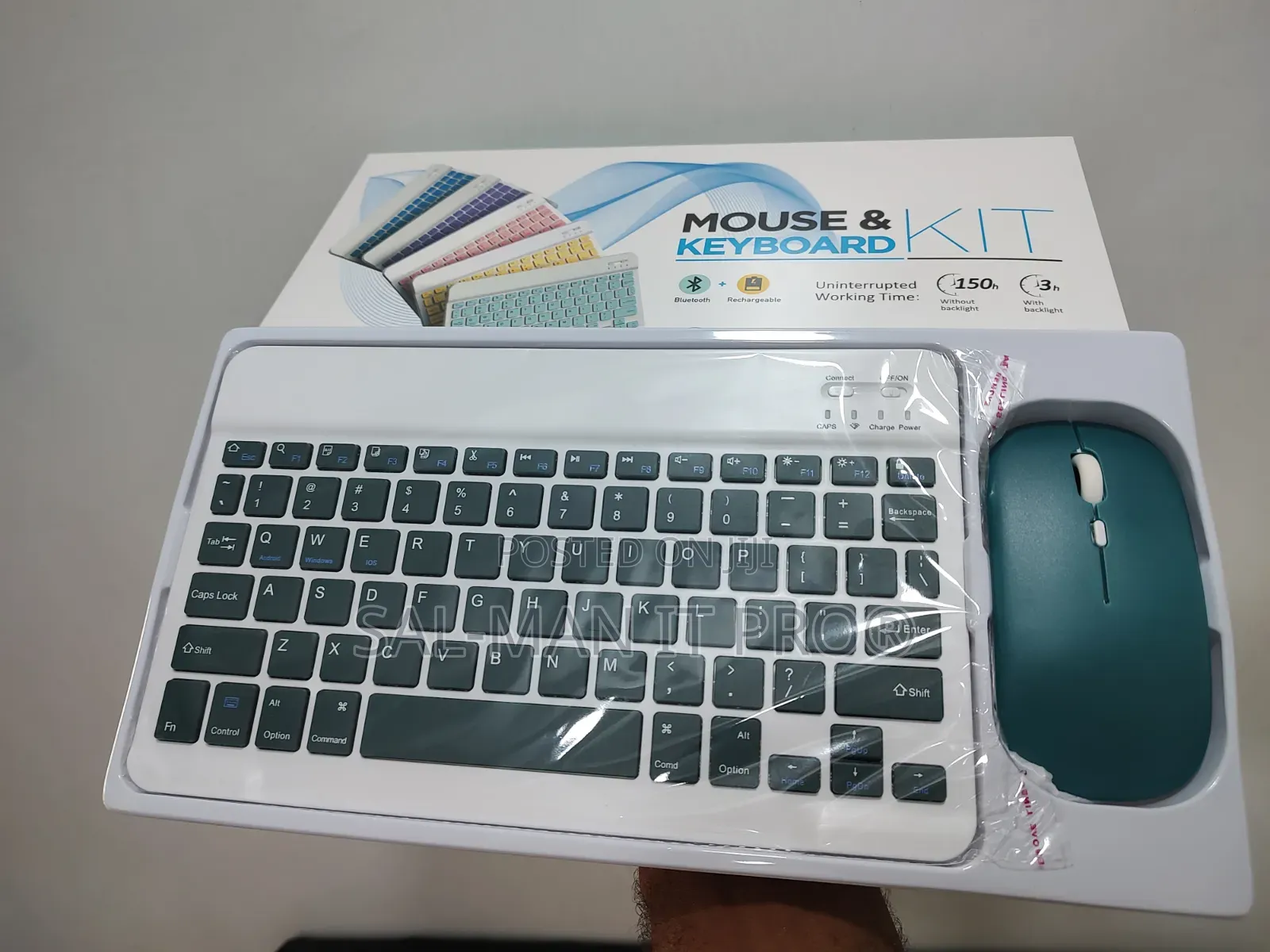 Rechargeable Mouse And Keyboard Kit (Wireless And Bluetooth)