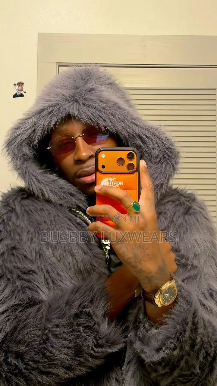 *Fur Knitted Coat Hooded Jacket 