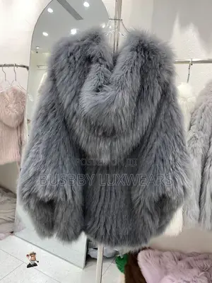 *Fur Knitted Coat Hooded Jacket 