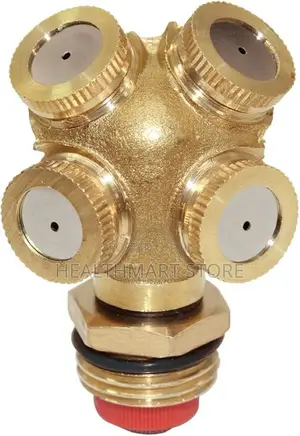 Brass Misting Spray Nozzle 1/2" Male 4-Holes Garden Sprinklers
