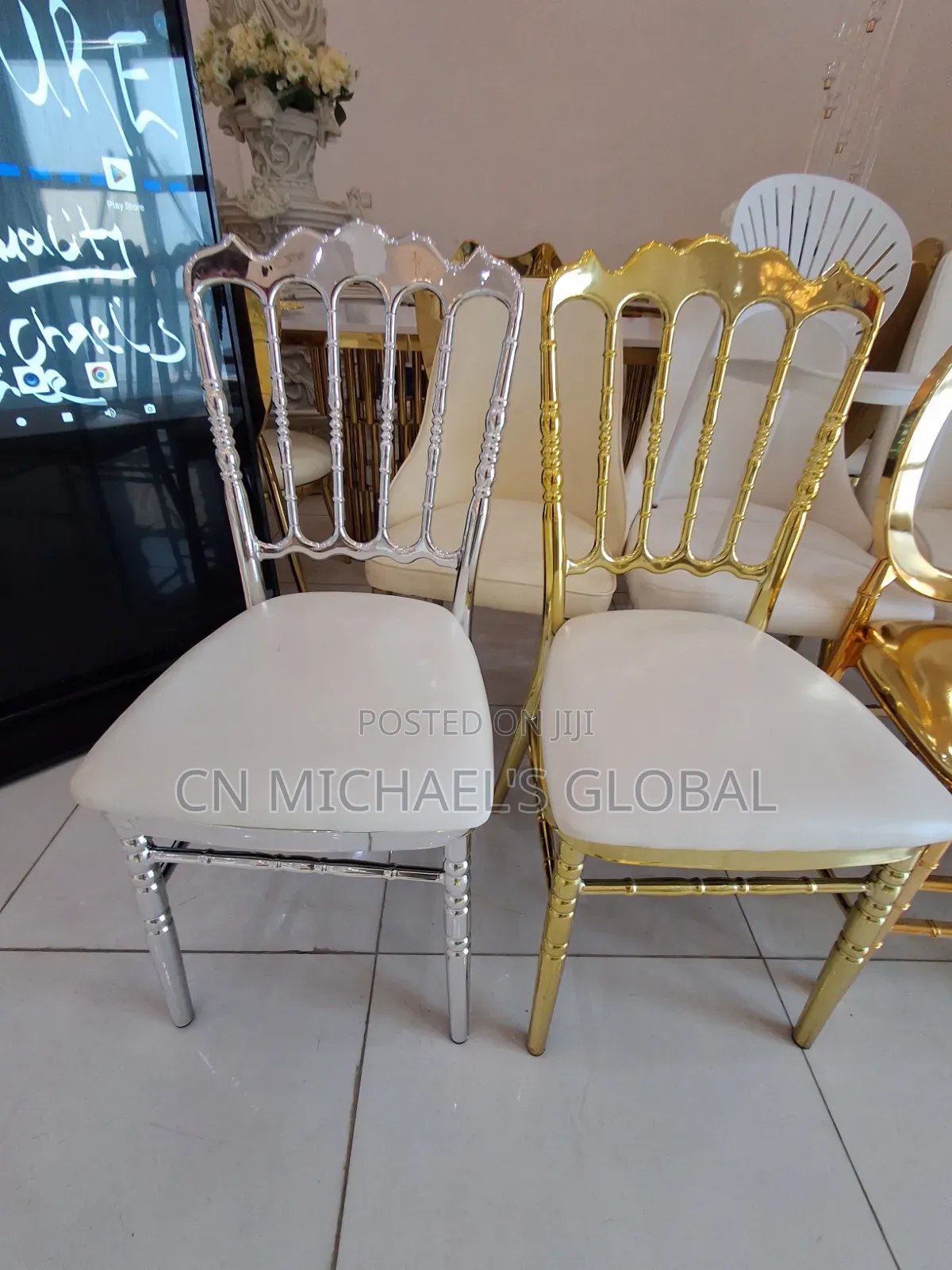 Vip Gold and Silver Napoleon Chair