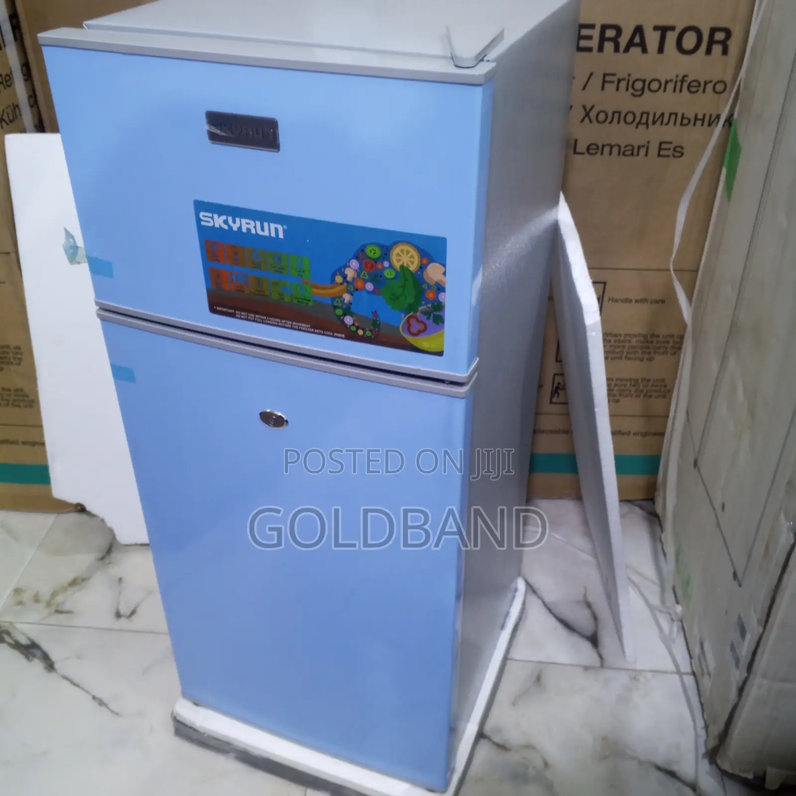 Skyrun Blue 108l Double Door Fridge – Efficient Cooling