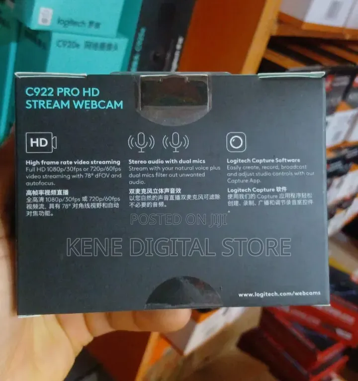 Logitech C922 Pro Streaming Webcam (1080p + Free Tripod)