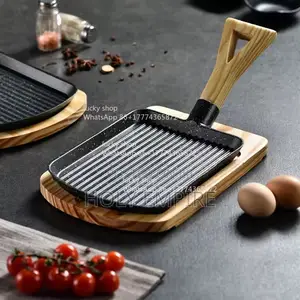 Rectangular Thickened Cast Iron Plate Baking Grilled Fish Plate,