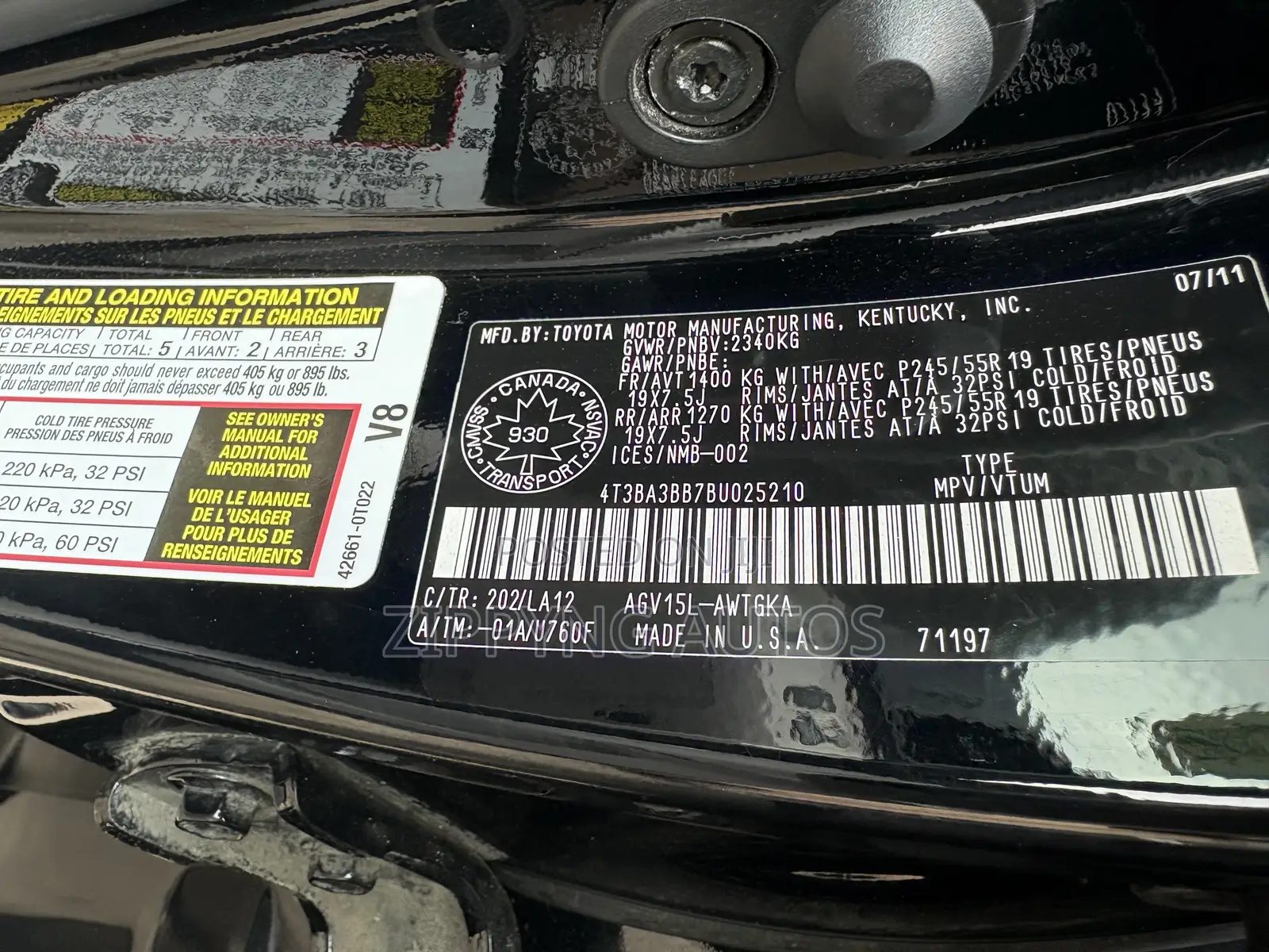 Toyota Venza AWD 2011 Black