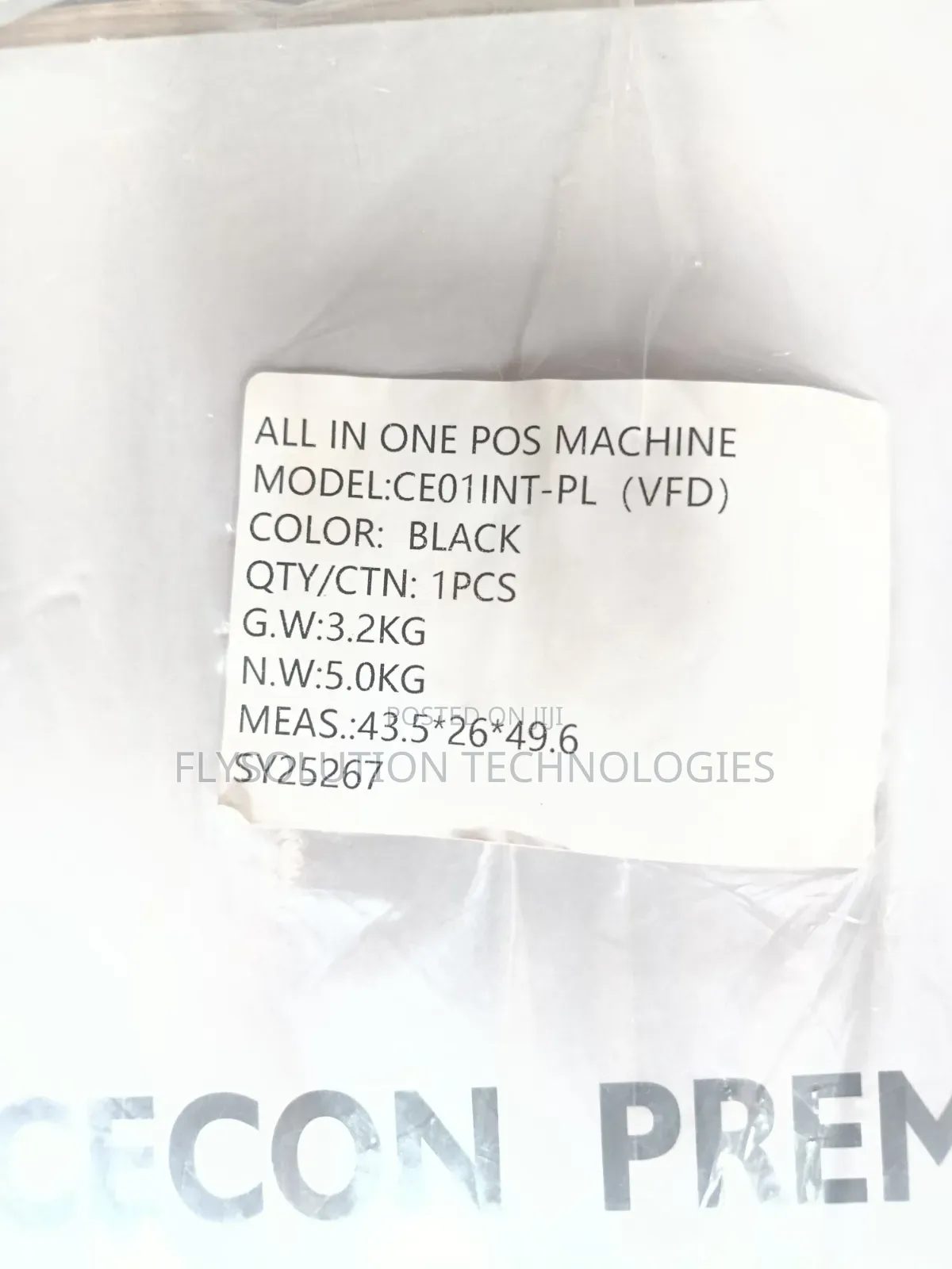 Cecon All in One Single Screen Pos System