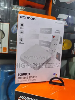 Porodo Echobox Android Tv Box Ultra Hd Streaming