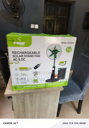 Iwin 18 Inch Stand Fan Rechargeable Solar Compatible