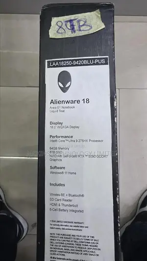New Laptop Alienware Area-51m 64GB Intel Core Ultra 9 SSD 2T