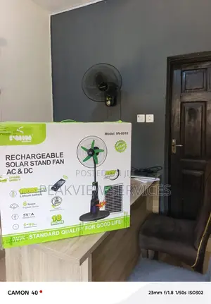 Iwin Solar Powered 18 Inch Standing Fan Iw-8918