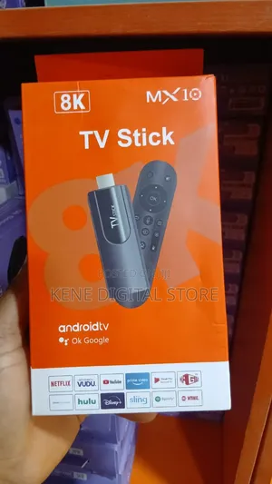 Portable Mx10 Smart Android Tv Dongle + Voice Remote