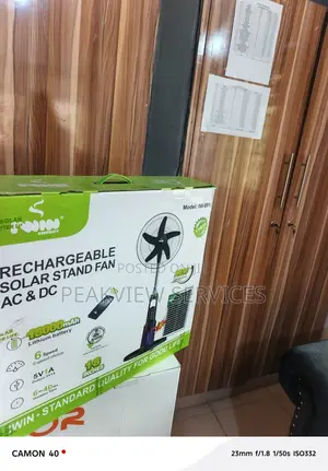 Iwin 18” Ac/Dc Rechargeable Fan Solar Ready Iw-8918