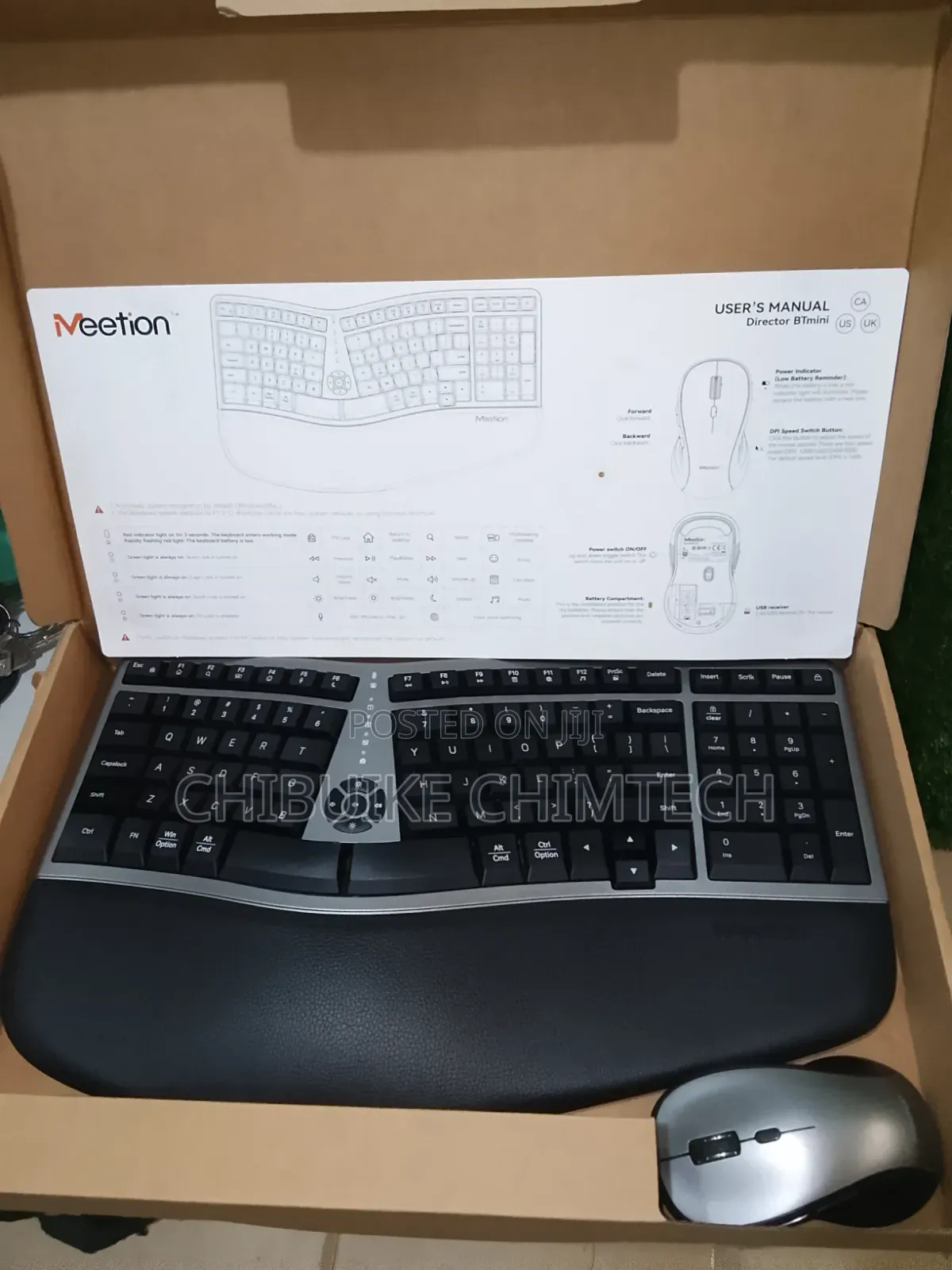 Meetion Ergonomic Director Btmini Wireless Keyboard and Mouse