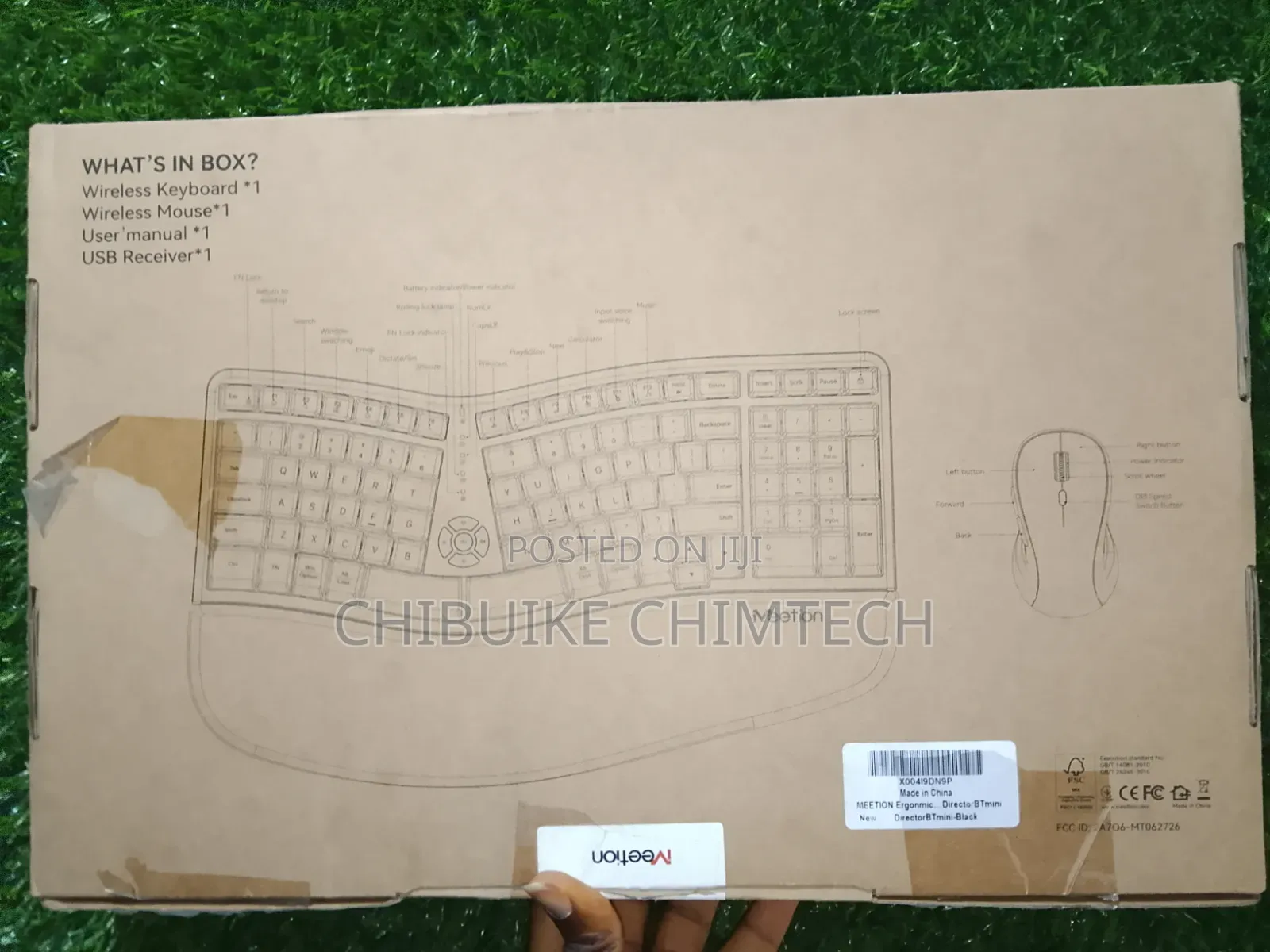 Meetion Ergonomic Director Btmini Wireless Keyboard and Mouse