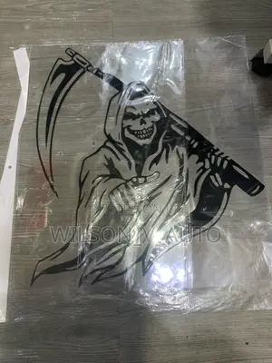 Grim Reaper Reflection Car Sticker – Waterproof Vinyl Decal