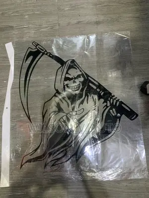 Grim Reaper Reflection Car Sticker – Waterproof Vinyl Decal