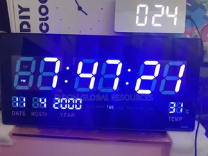 Blue Colour Digital Clock
