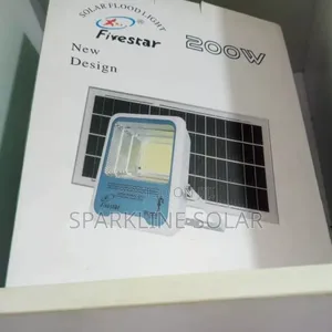 Quality Fivestar 200w Solar Flood Light Metal Case Maxi Battery