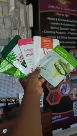 Face Masks Available – Aloe Vera, Vitamin C, Collagen, Acne Control