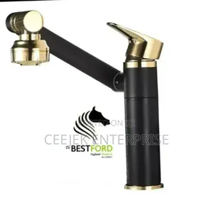 Luxury Black And Gold Basin Mixer Tap
