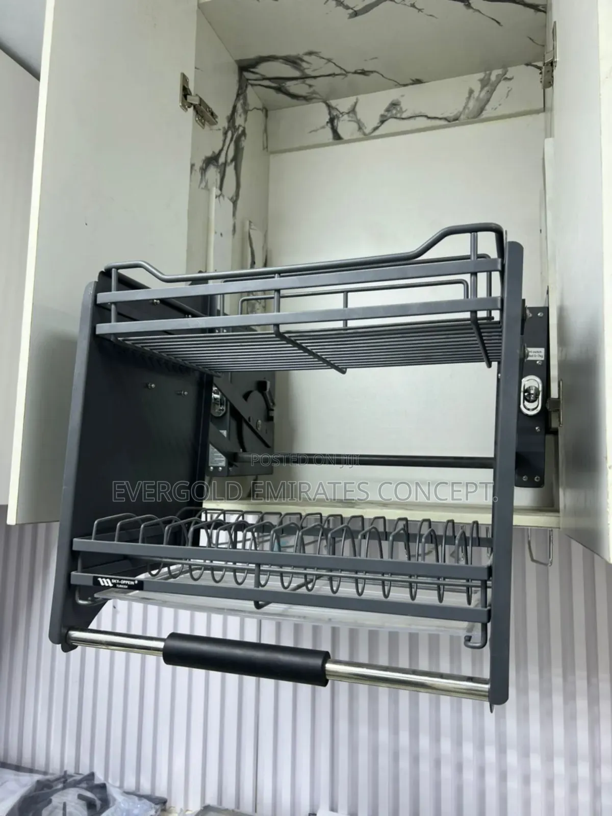 80cm Pull Down Plate Rack Gray Available