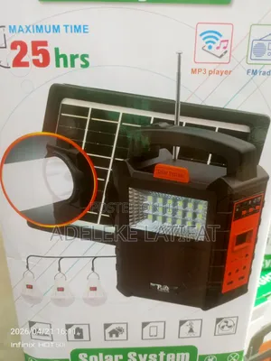 Multi Functional Solar Lighting System With Radio, 3bulb and Solar