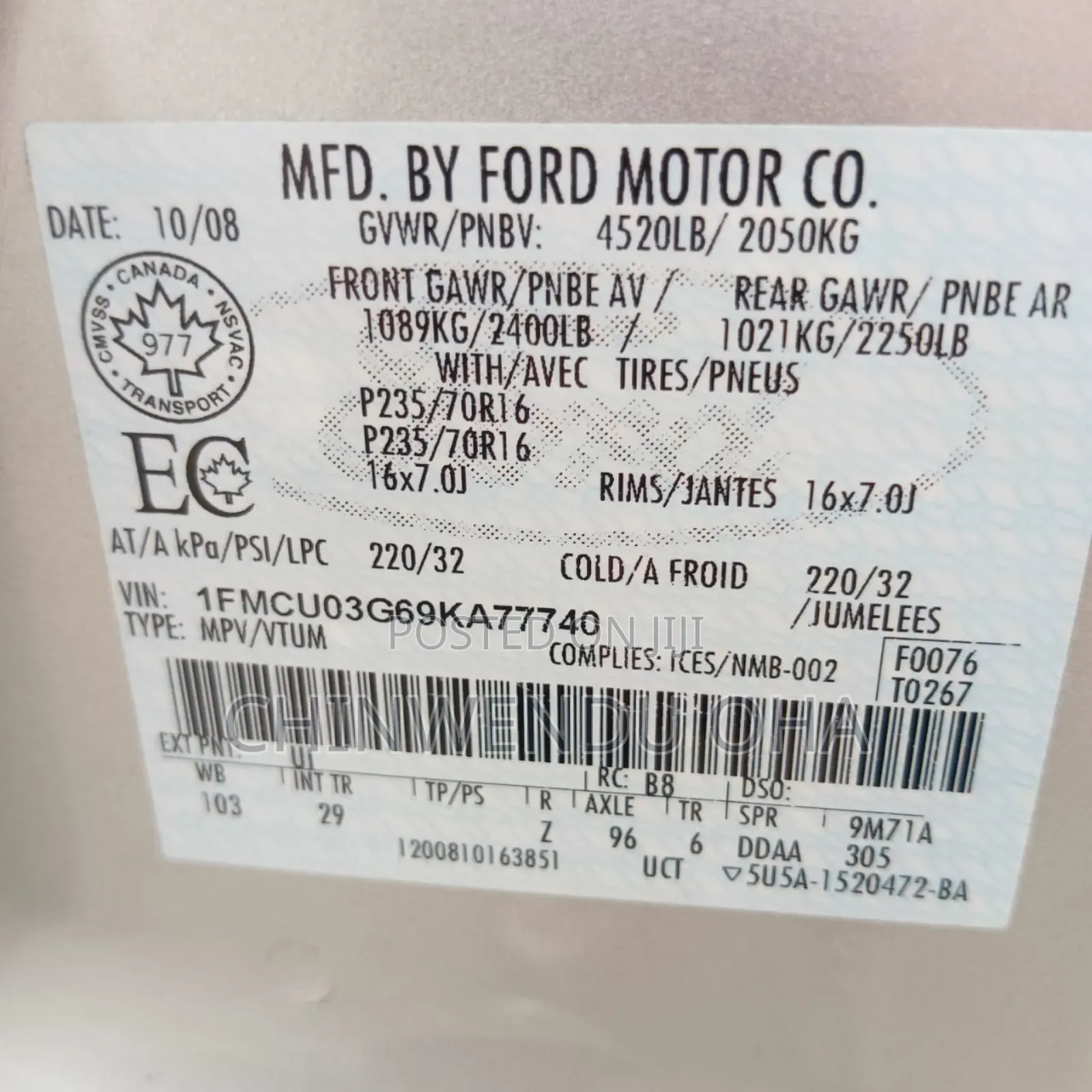 Ford Escape 2009 Silver