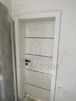 Modern HDF Door Off-White With Frame and Architrave