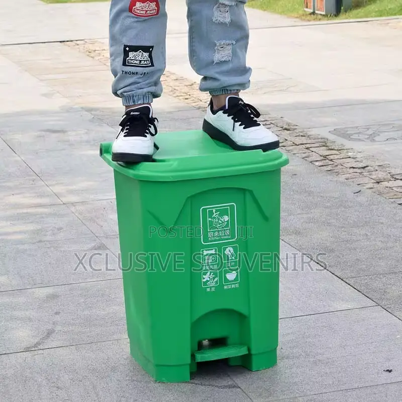 Grey Pp Plastic Pedal Trash Can