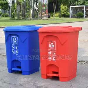 Grey Pp Plastic Pedal Trash Can