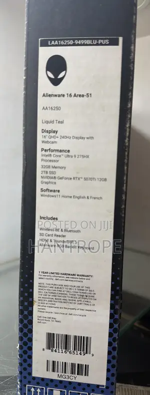 New Laptop Alienware Area-51 32GB Intel Core Ultra 9 SSD 2T