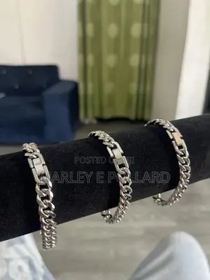Stainless Steel Mini Cuban Trendy Silver Bracelet 20cm 7mm Chan