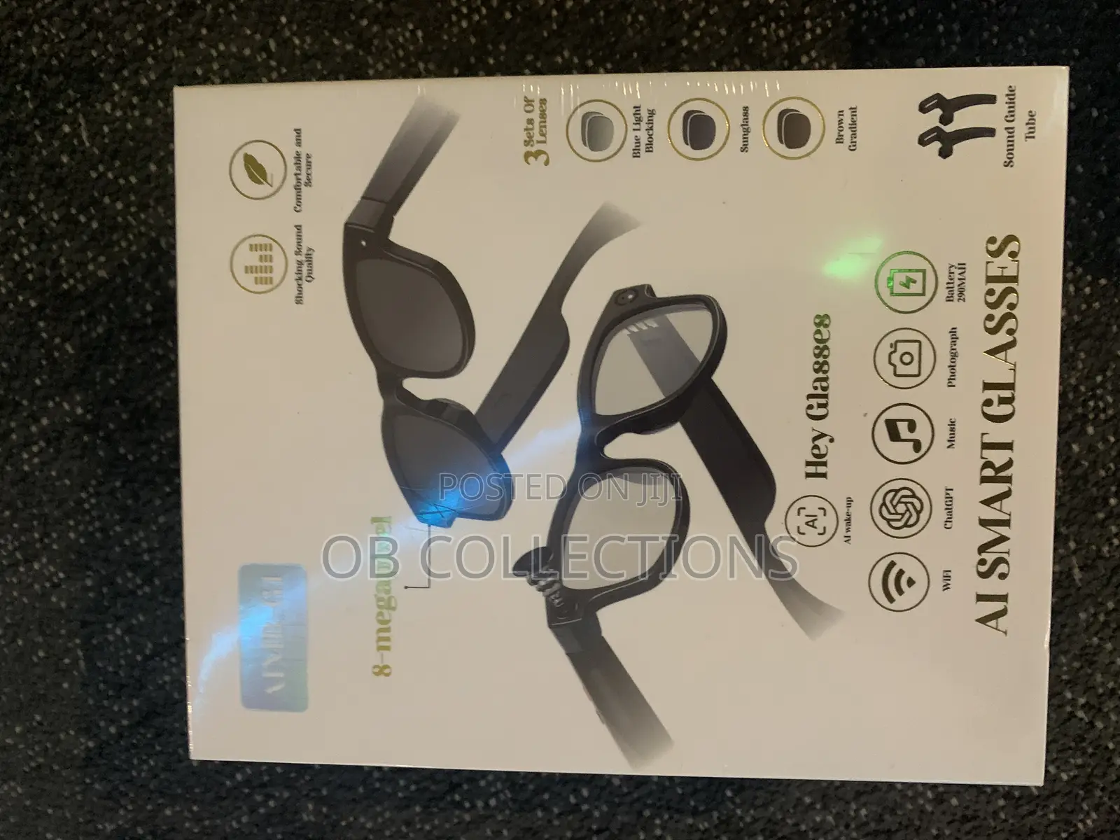 Smart Glass,Wifi Bluetooth Camera Record Language Translation 3lenses