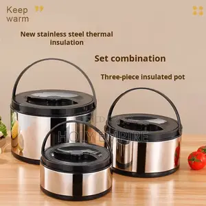 3pcs Thermal Lunch Box Stackable Snack Box Container Stainless Steel