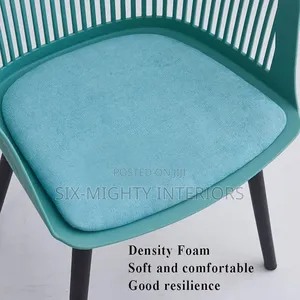Nordic Luxe Plastic Dining Chair With Wooden Legs – Modern Durable